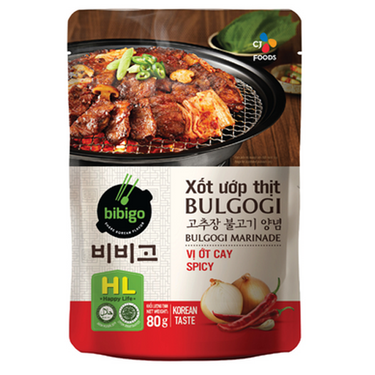 Xốt Ướp Thịt Bulgogi – Vị Ớt Cay Bibigo 80g