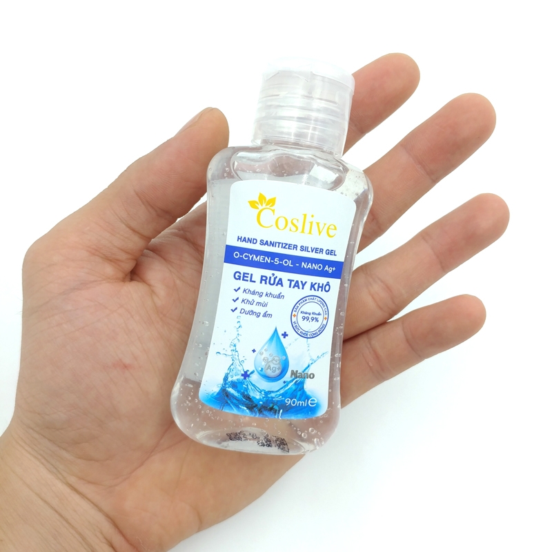 Gel Rửa Tay Khô Hand Sanitizer Silver Coslive 90ml - Nano