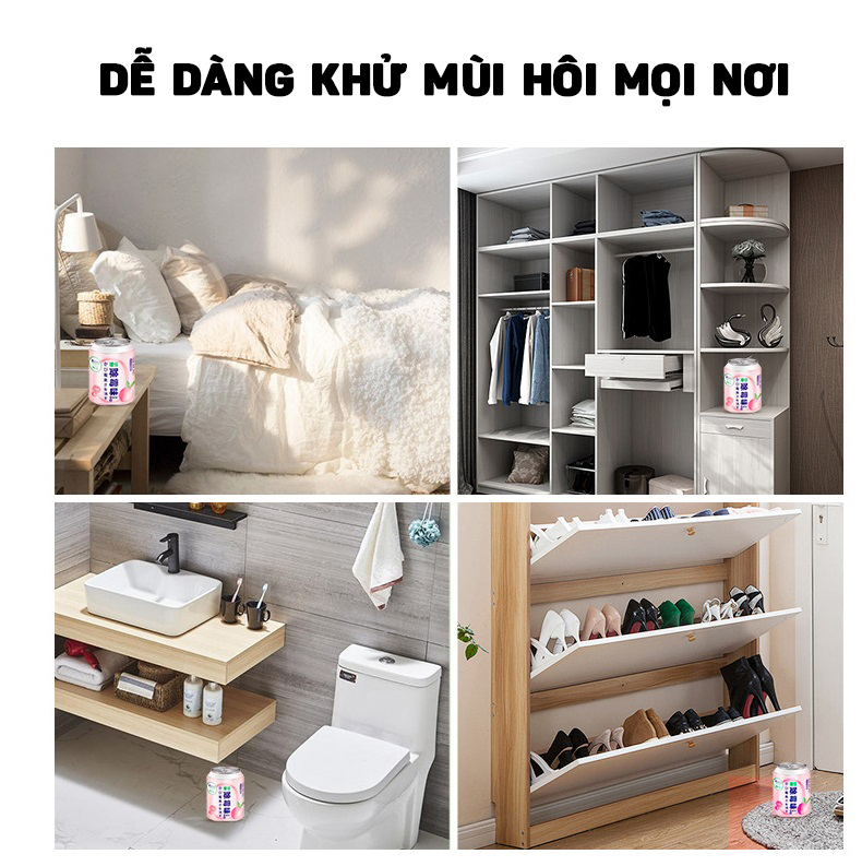 Gel Hương Thơm Đào Làm Sạch Không Khí Khử Mùi Ẩm Mốc, Bảo Vệ Môi Trường Trong Nhà, Trong Xe Ô Tô 200g