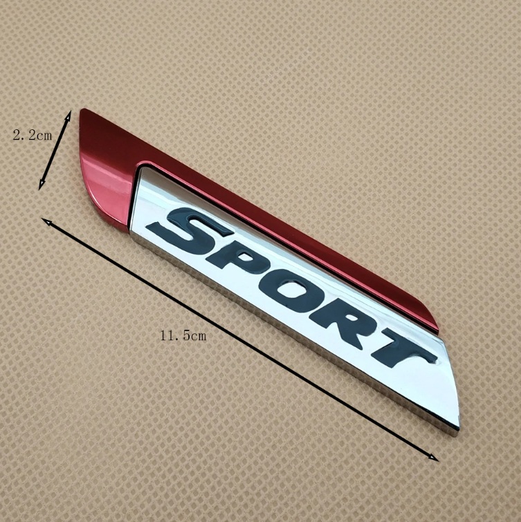 Tem chữ lo go SPORT dán trang trí xe