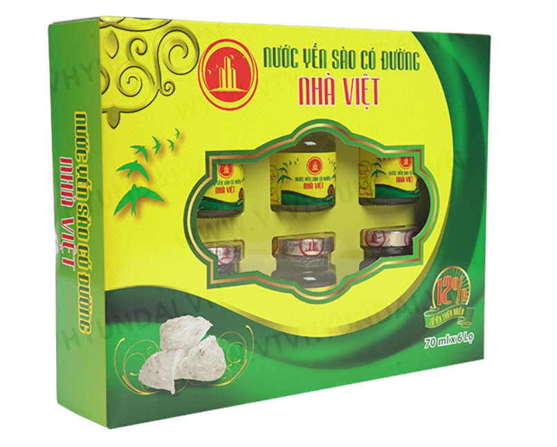 Lốc 6 hũ nước yến sào đường phèn Nhà Việt (6 hủ x 70ml)