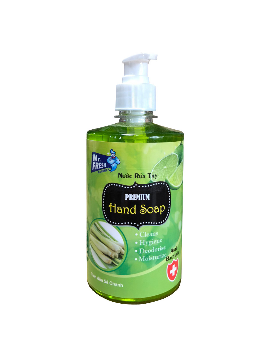 Combo 2 chai nước rửa tay Hand Soap 500ml Hương Xả Chanh