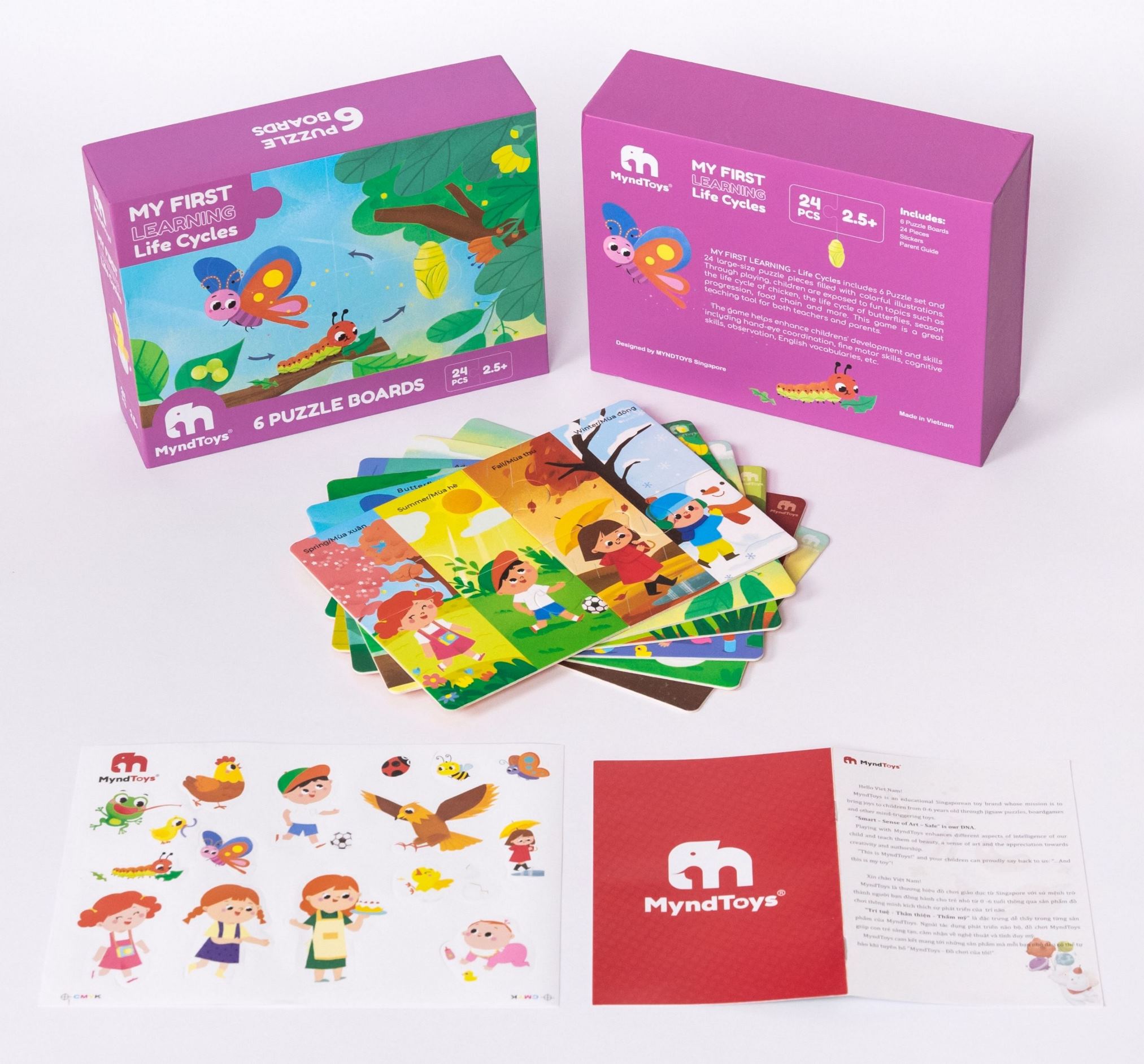 Đồ chơi Giáo dục MyndToys Xếp hình puzzle thông minh My First Learning – Life Cycles cho bé từ 2.5 tuổi