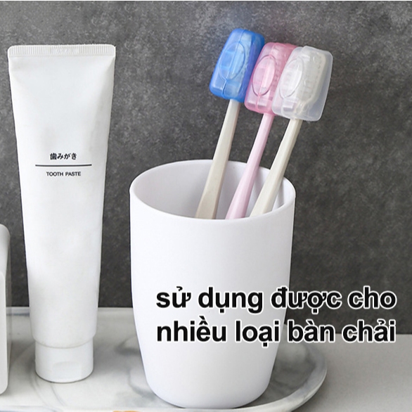 Nắp Nhựa Bọc Đầu Bàn Chải Đánh Răng Tránh Bụi Bẩn Côn Trùng, Gián Có Lỗ Thông Khí, Nút Đậy Bịt Bảo Vệ Đầu Bàn Chải Tiện Lợi Khi Đi Du Lịch