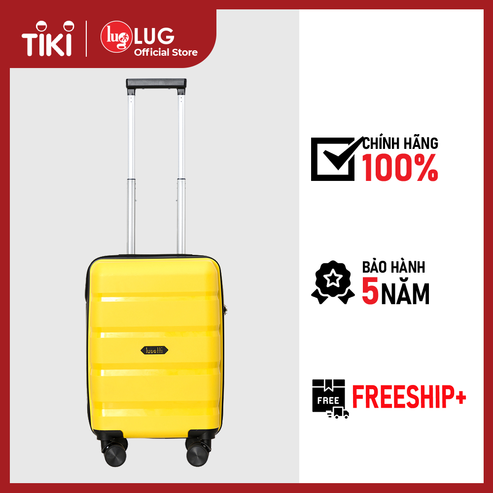 Vali Kéo Lug Lusetti Sharon S18S22 Ls1150 Nhựa Pp Chống Bể Vỡ, Khóa Tsa An Ninh Quốc Tế - Yellow - 18 Inch