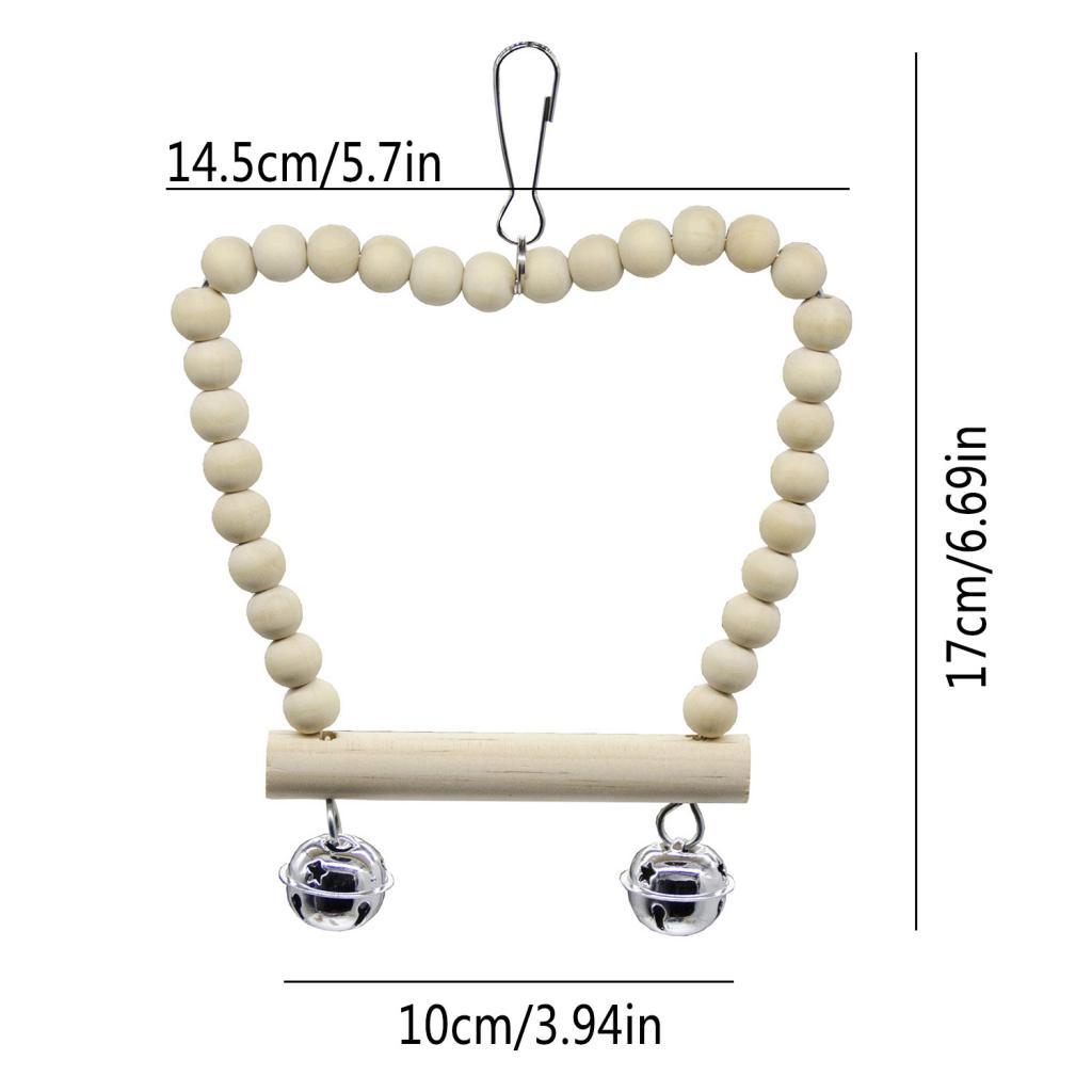 Bird Swing Toy Chewing Hanging Hammock Swing Bell Climbing Ladder Toys 8 Pack