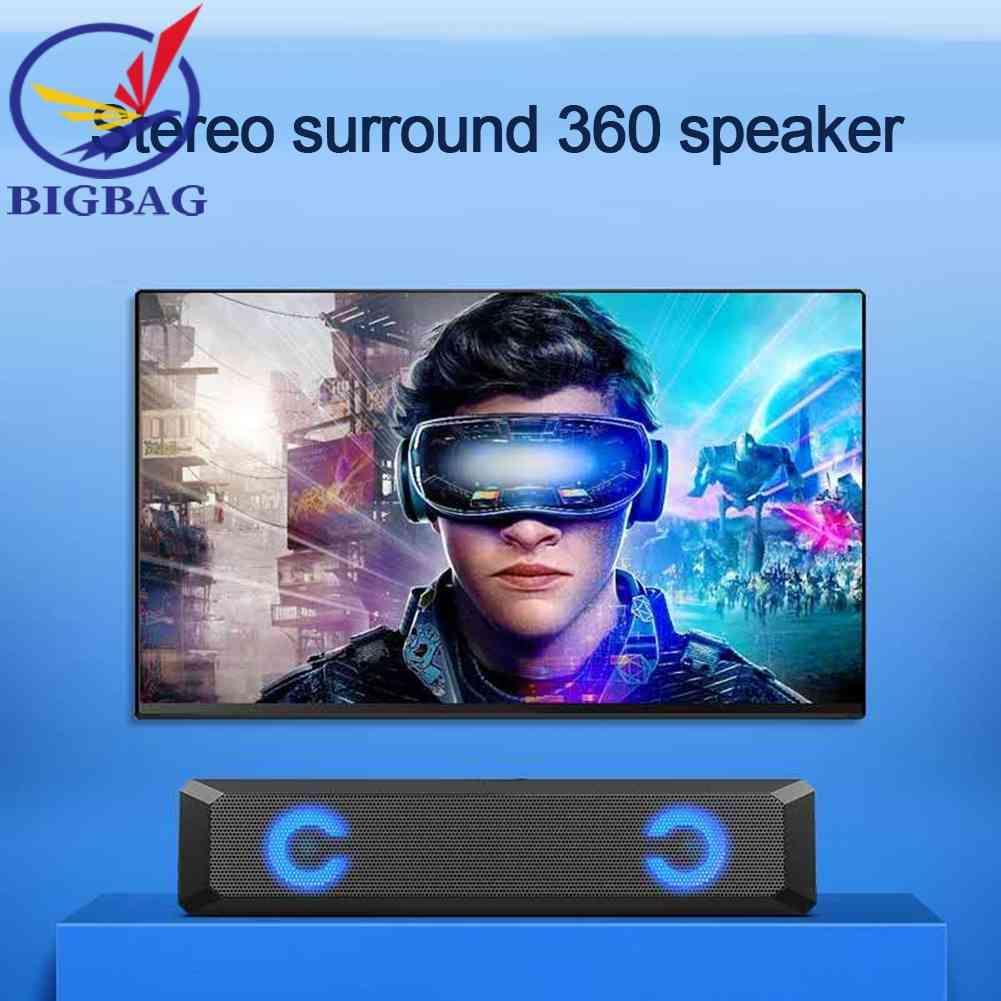 Loa Nghe Nhạc A4 6W RGB Cổng USB Có Dây Cho PC / TV