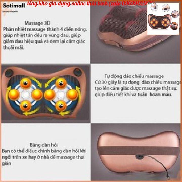 Gối Massage Hồng Ngoại 8 Bi,Gối Massage Hồng Ngoại Đa Năng