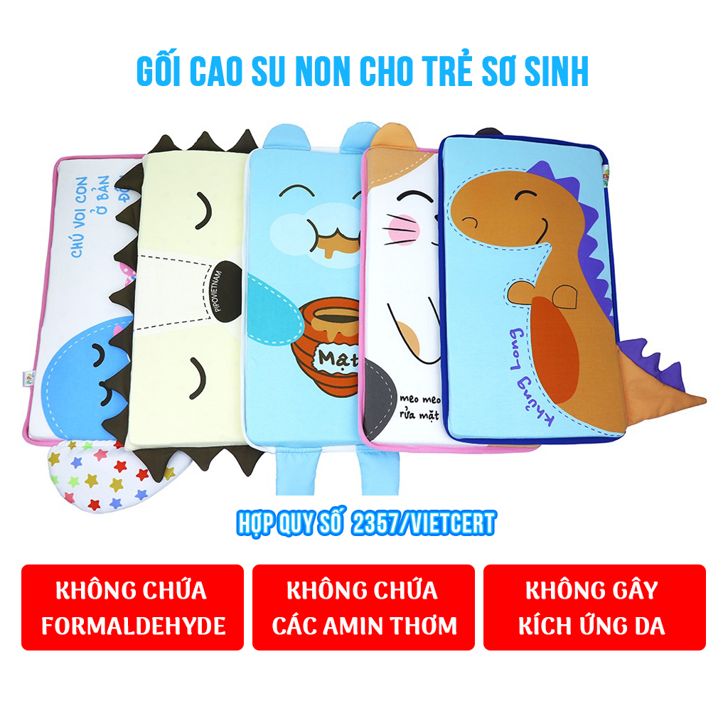 Gối cao su non cho bé sơ sinh PiPoVietnam - Hình Sư tử 