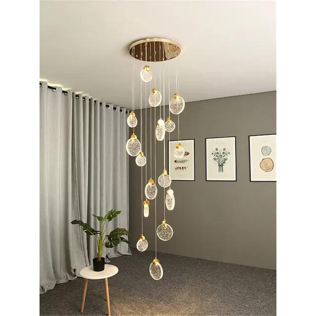 Đèn thả thông tầng, đèn trần trang trí, đèn thông tầng, đèn trang trí, đèn decor HTK028