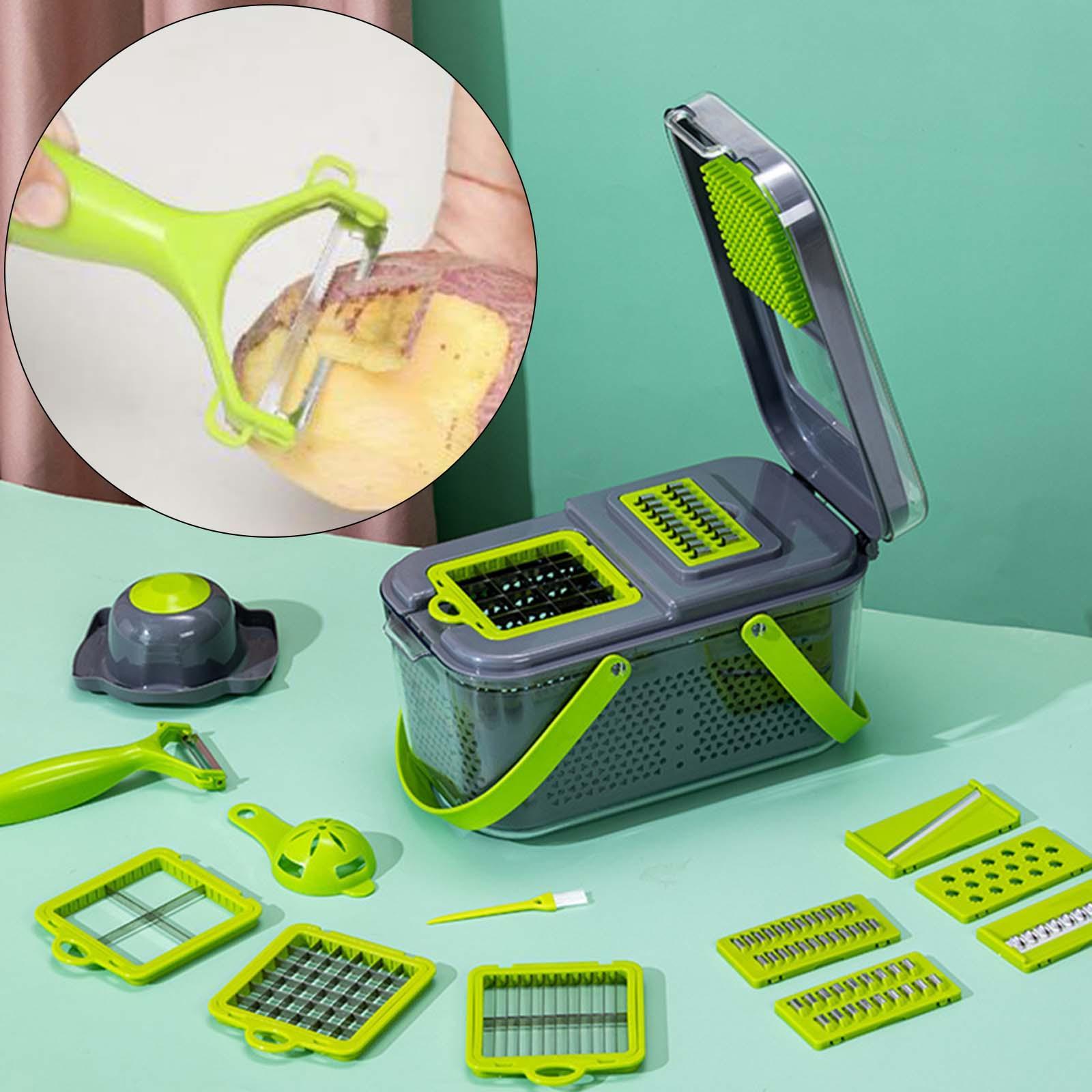 Vegetable Chopper Colander Basket Cutter Shredder   Slicer for Carrot