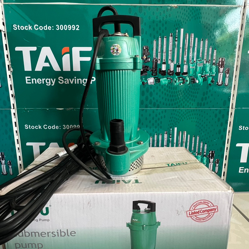 Máy bơm chìm đẩy cao 370W (0.5HP) Thân nhôm sơn tĩnh điện, không ngâm dầu TAIFU QDX1.5-17-0.37L - Bảo hành 1 năm