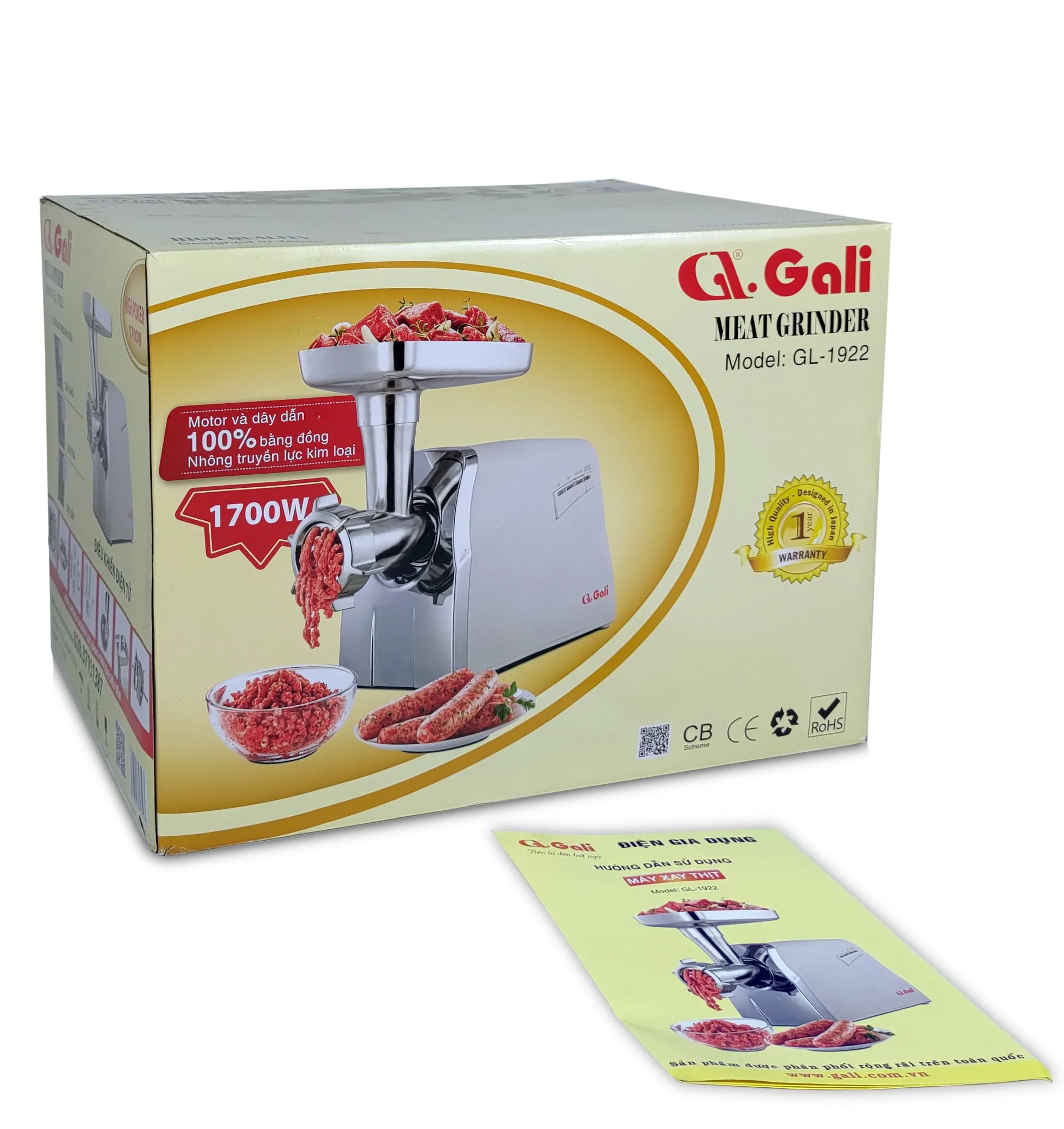 Máy xay thịt Gali GL-1922 Hàng chính hãng mới 100%