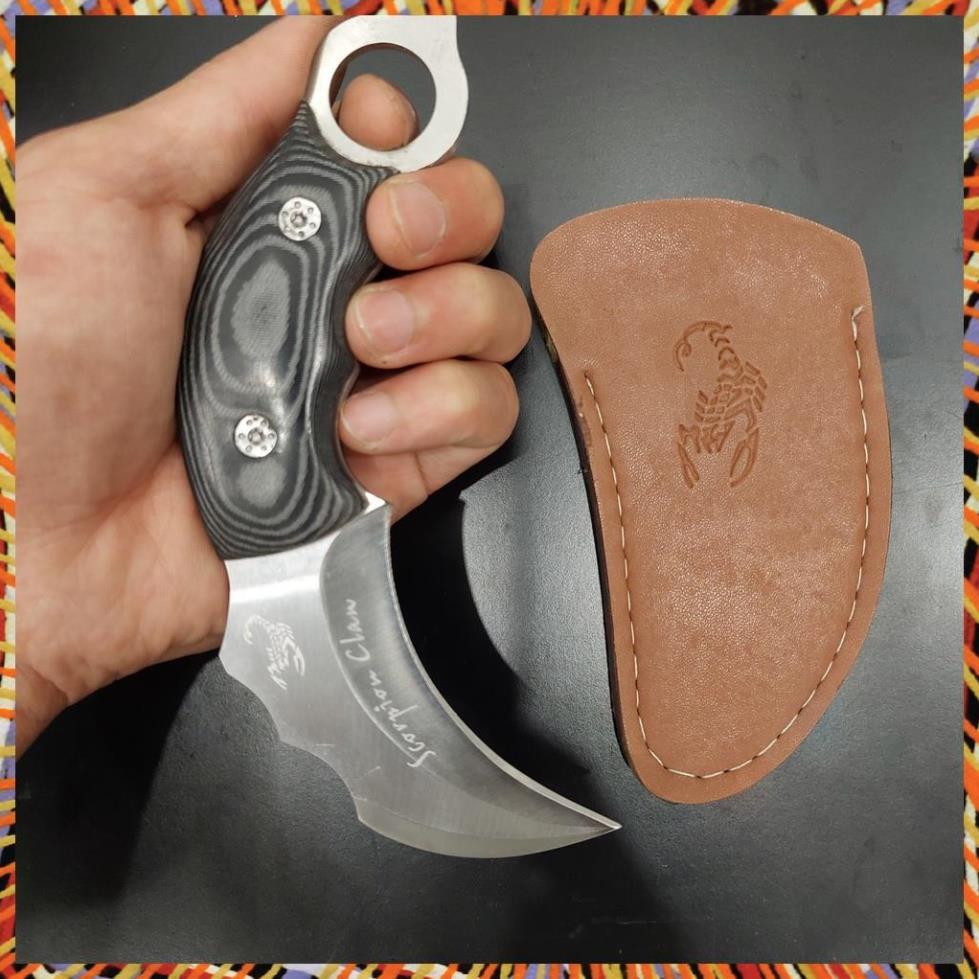 Dao phượt karambit fox có bao da cao cấp