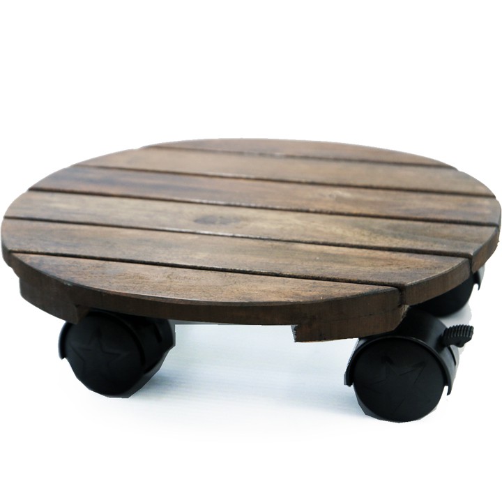 Bộ 2 Đế lót chậu cây-Đĩa lót chậu hoa-Greenhome_Có bánh xe -chịu lực 80Kg-Kích thước R30xC8cm-TẶNG HAI GÓI DƯỠNG HOA TƯƠI LÂU