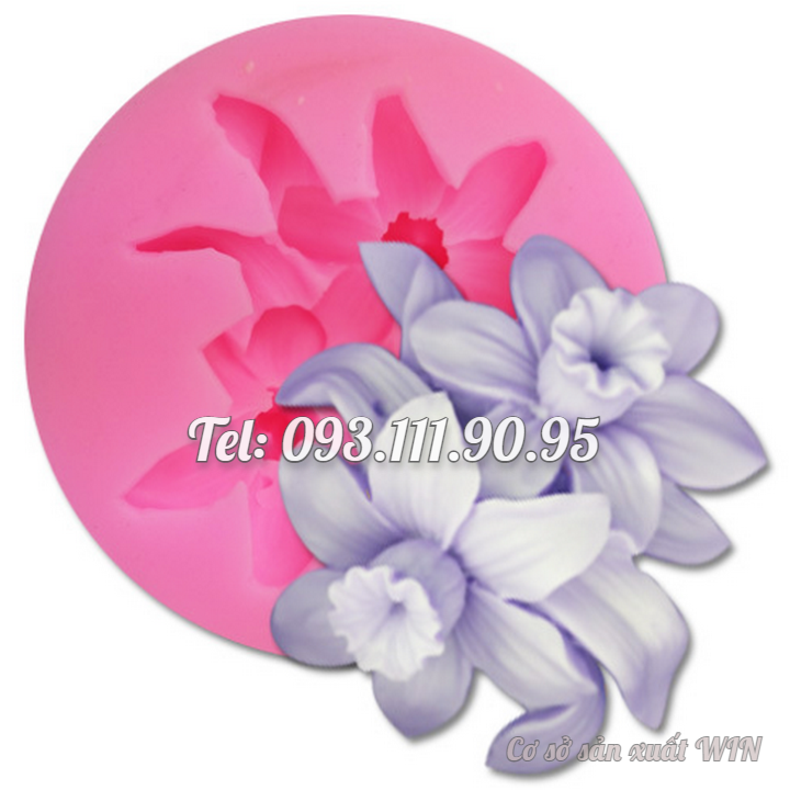 Khuôn rau câu silicon hoa thủy tiên chùm - Mã số 1475
