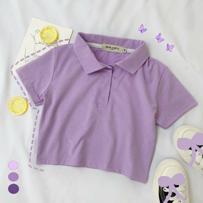 Áo Croptop Nữ PoLo Tay Ngắn Dáng Ôm Ulzzang