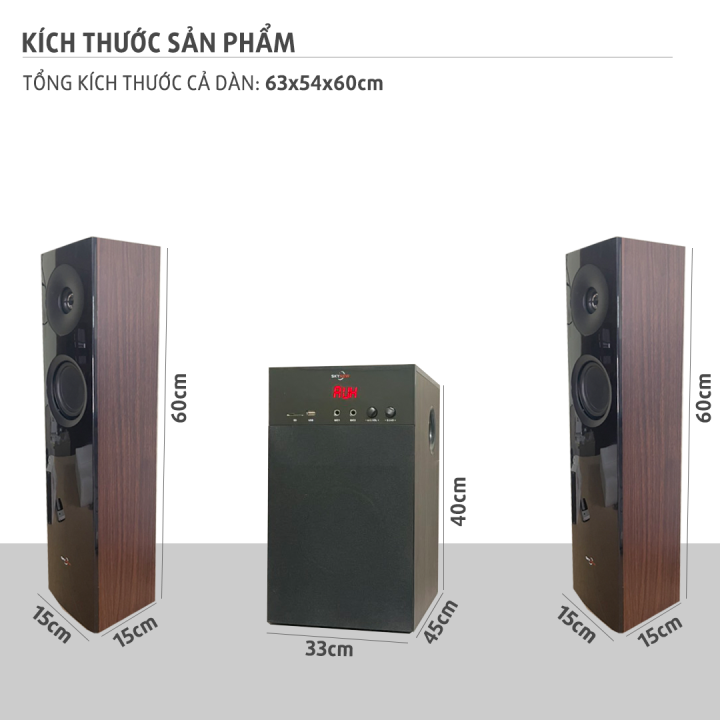 Loa không dây Bluetooth Dàn karaoke gia đình Dàn âm thanh khủng kết nối Tivi iphone ipad smartphone Hát karaoke loa vi tính cỡ lớn âm thanh Hifi siêu Bass nghe nhạc USB thẻ nhớ SKN-325 (Tặng kèm Micro không dây)