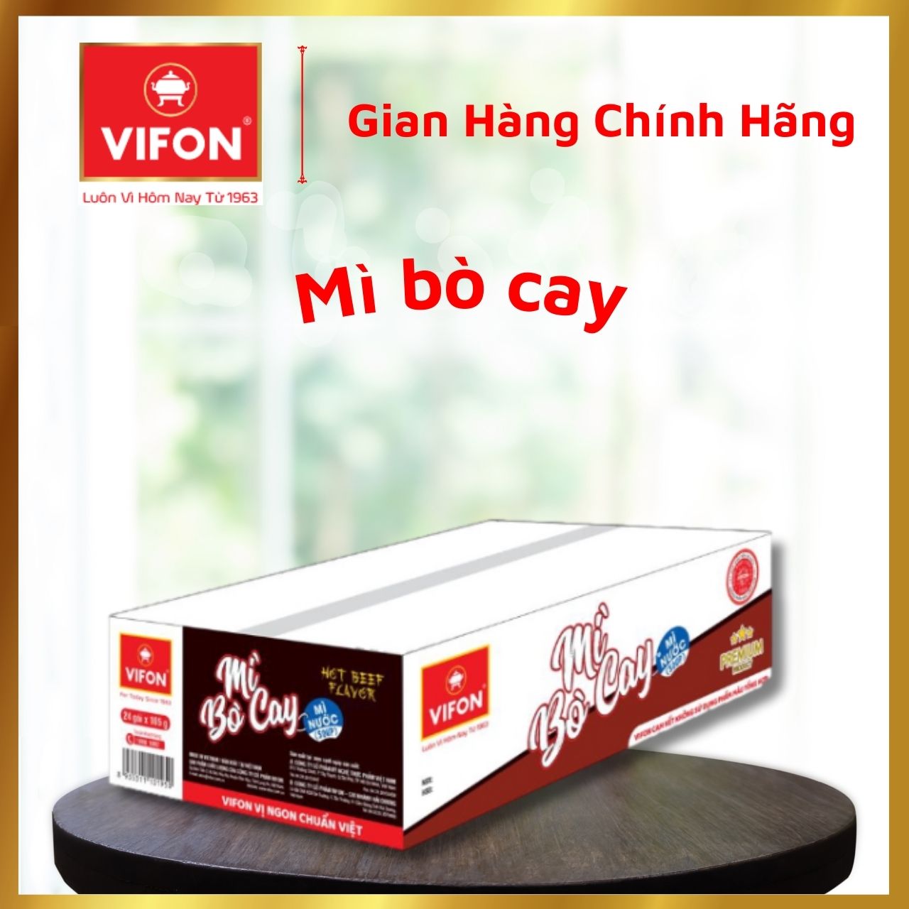 Thùng 24 Mì Bò Cay VIFON (105g / Gói)