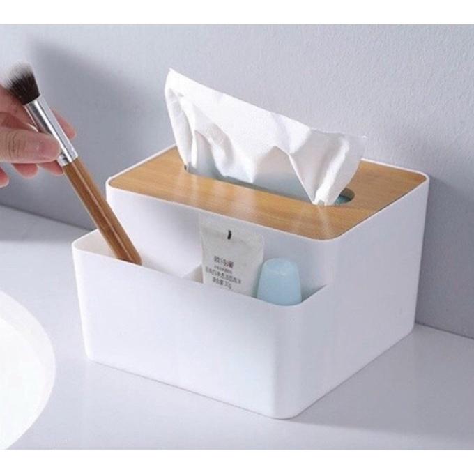 Hộp đựng khăn giấy 3 ngăn tiện lợi