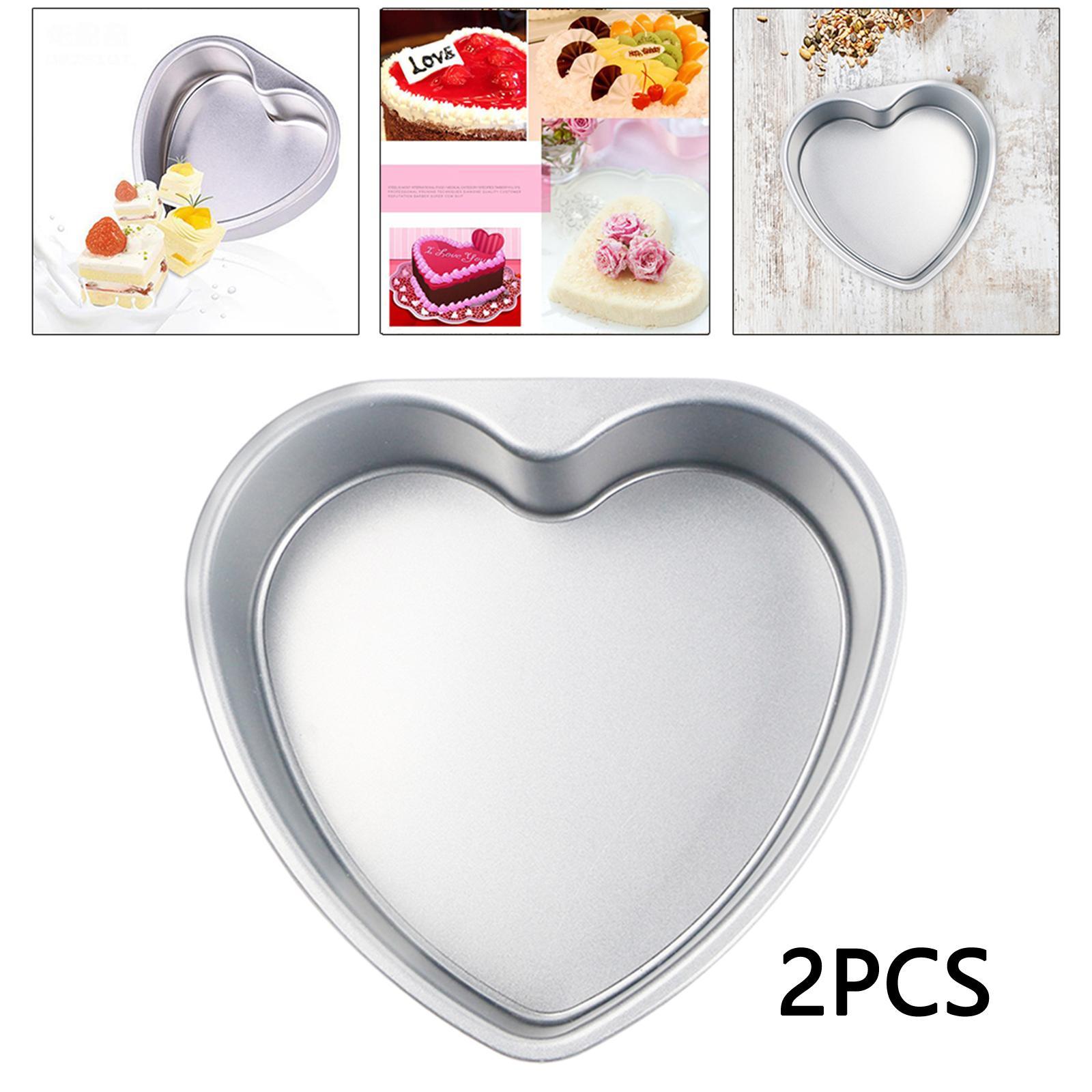 2x 6inch Chocolate Cake Pan Baking Mold Mould Silver DIY Baking Mold Tool