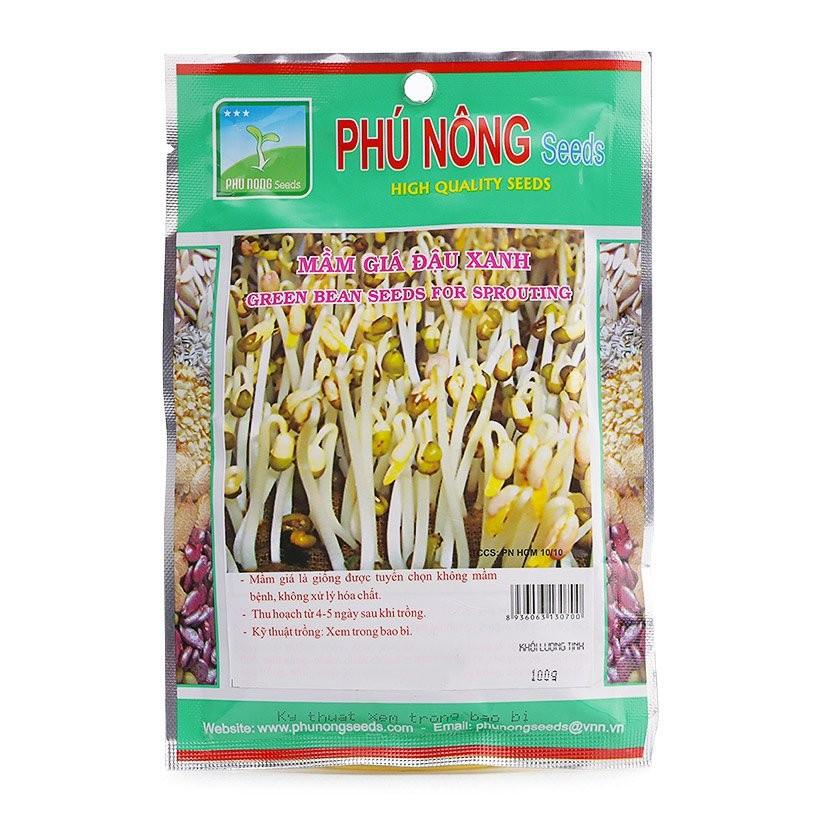 Hạt Giống Mầm Giá Đậu Xanh Phú Nông (100g / Gói)