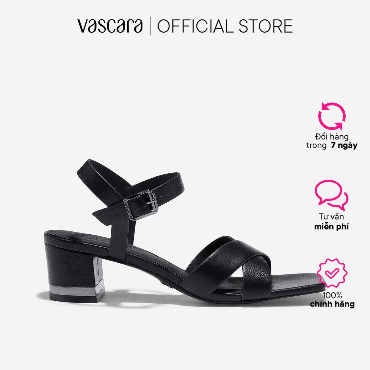 Giày sandals quai chéo nhấn đế metallic - SDN 0789