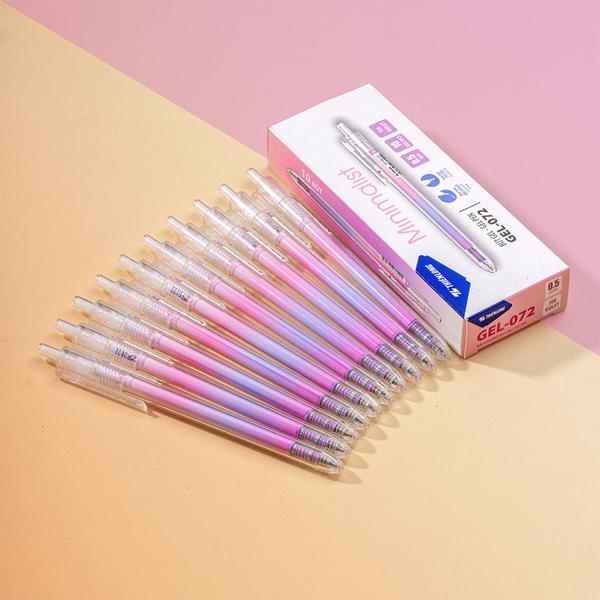 Hộp 10 Bút Gel Minimalist 0.5 mm - Thiên Long GEL-072/PLUS - Mực Tím