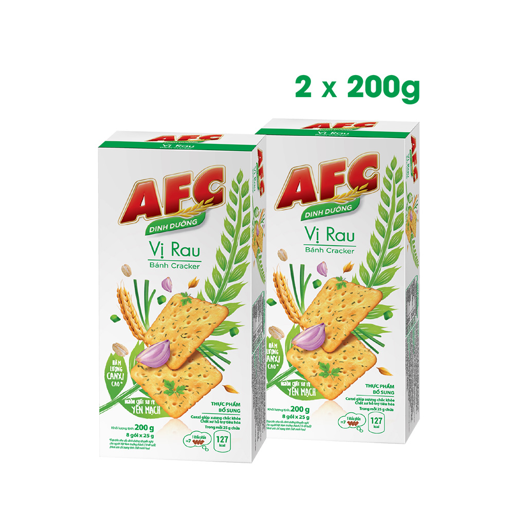 Combo 2 Hộp Bánh Dinh Dưỡng AFC Vị Rau