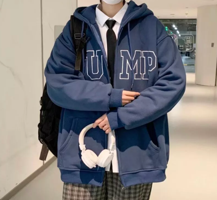 Áo Khoác Nỉ JUMP Form Unisex Nam Nữ Chất Nỉ Bông, Áo Khoác Hoodie Zip 3 Màu Nam Nữ Ulzzang Unisex - Áo khoác nỉ mũ form rộng nỉ bông dày dặn cotton mềm mịn