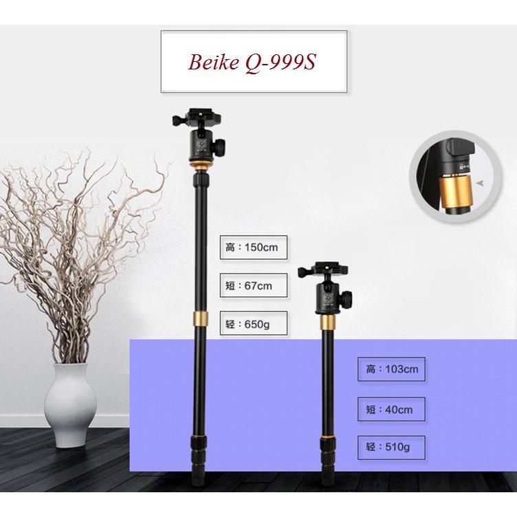 CHÂN MÁY ẢNH TRIPOD/ MONOPOD BEIKE Q-999S - Hàng Chính Hãng