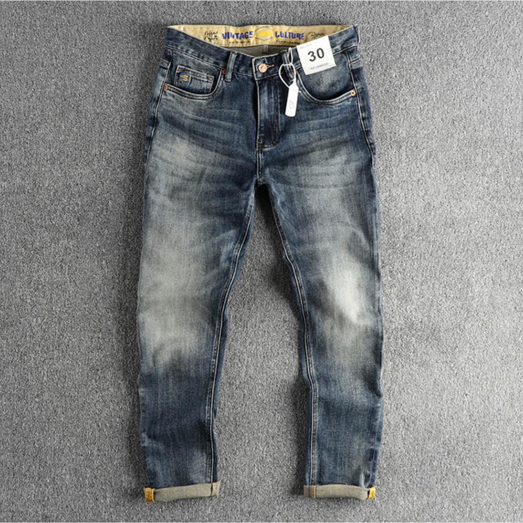 Quần jean bụi phong cách Retro_Biker