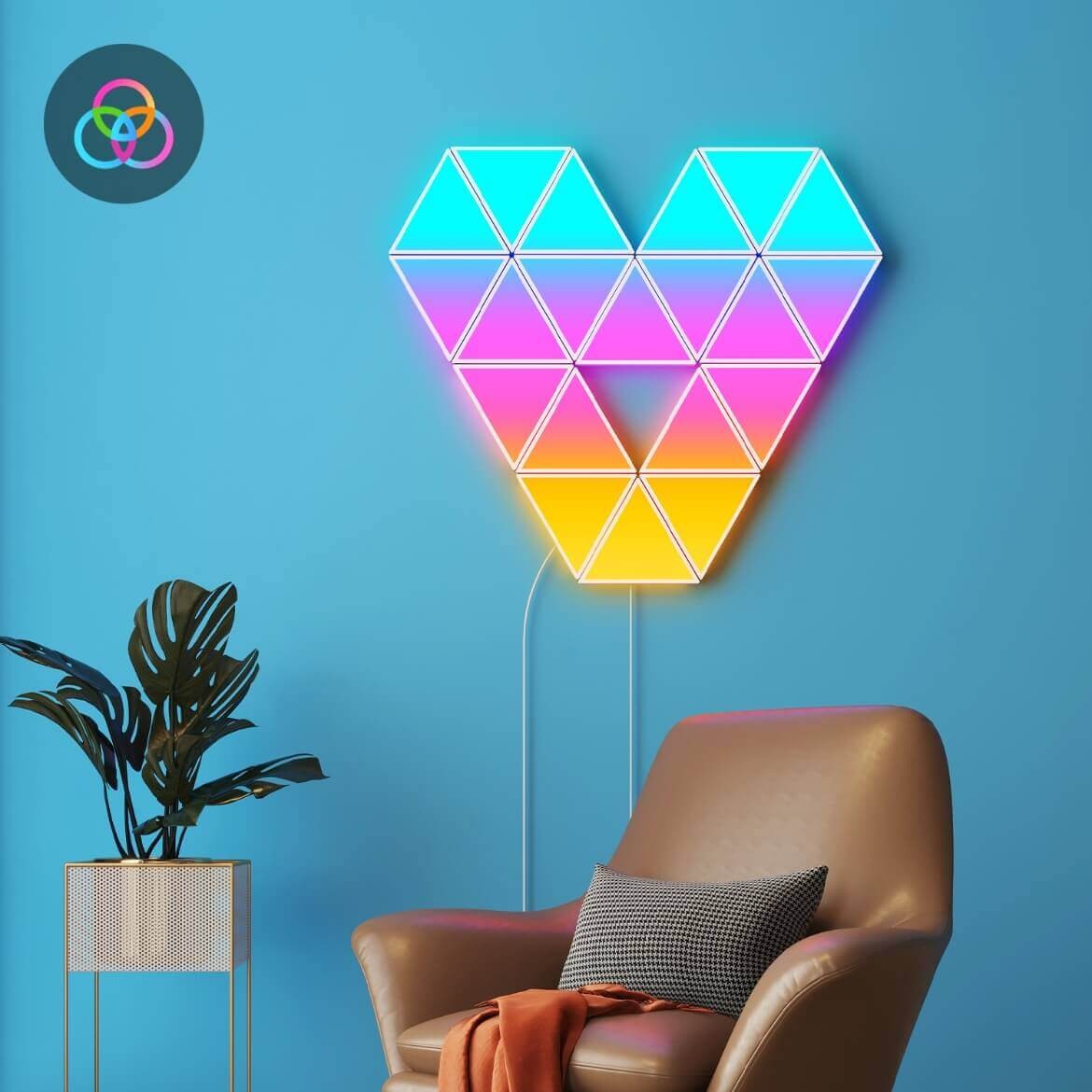 Đèn LED tam giác Govee Glide Triangle Light Panels H6067 | Thiết kế tinh tế, hiện đại và thông minh