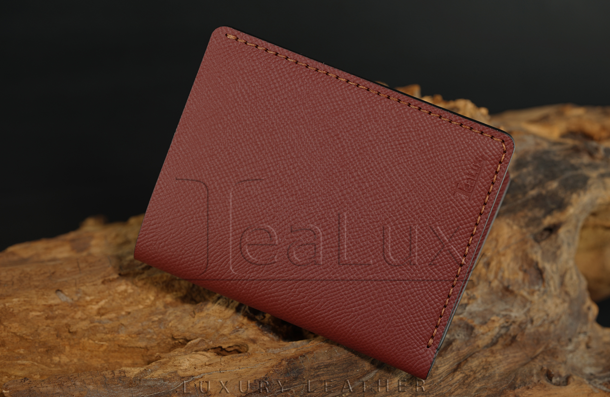 Hình ảnh Ví Da Epsom Dáng Đứng Handmade Lealux Epsom Wallet 3
