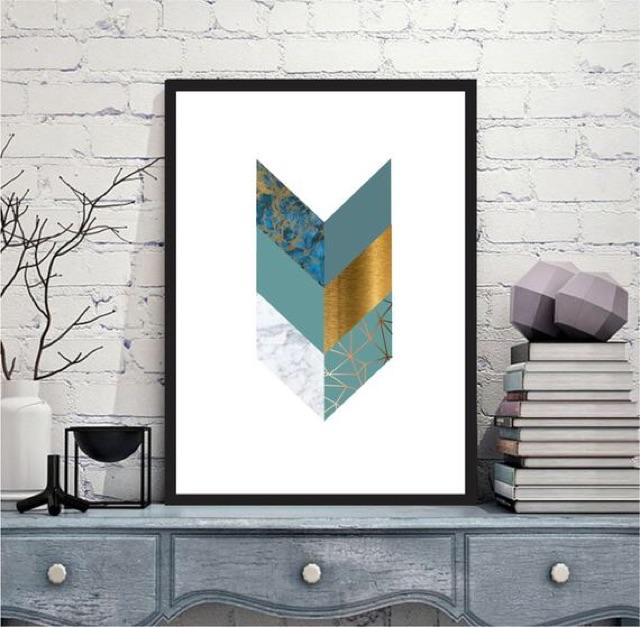 Hình khối - Tranh canvas decor kt40x60cn