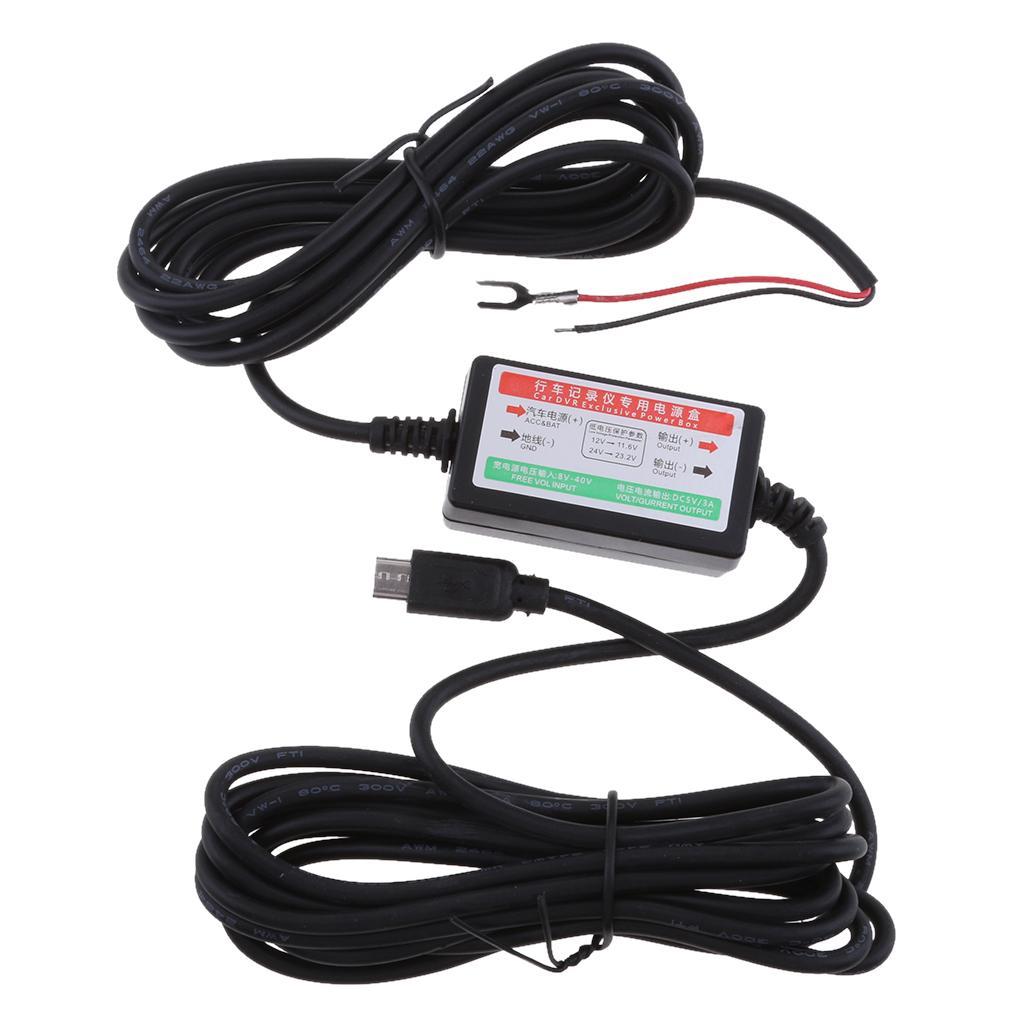 Car DVR Exclusive Power Box Adapter DC Power Cable 3.5m 12V to 5V 3A