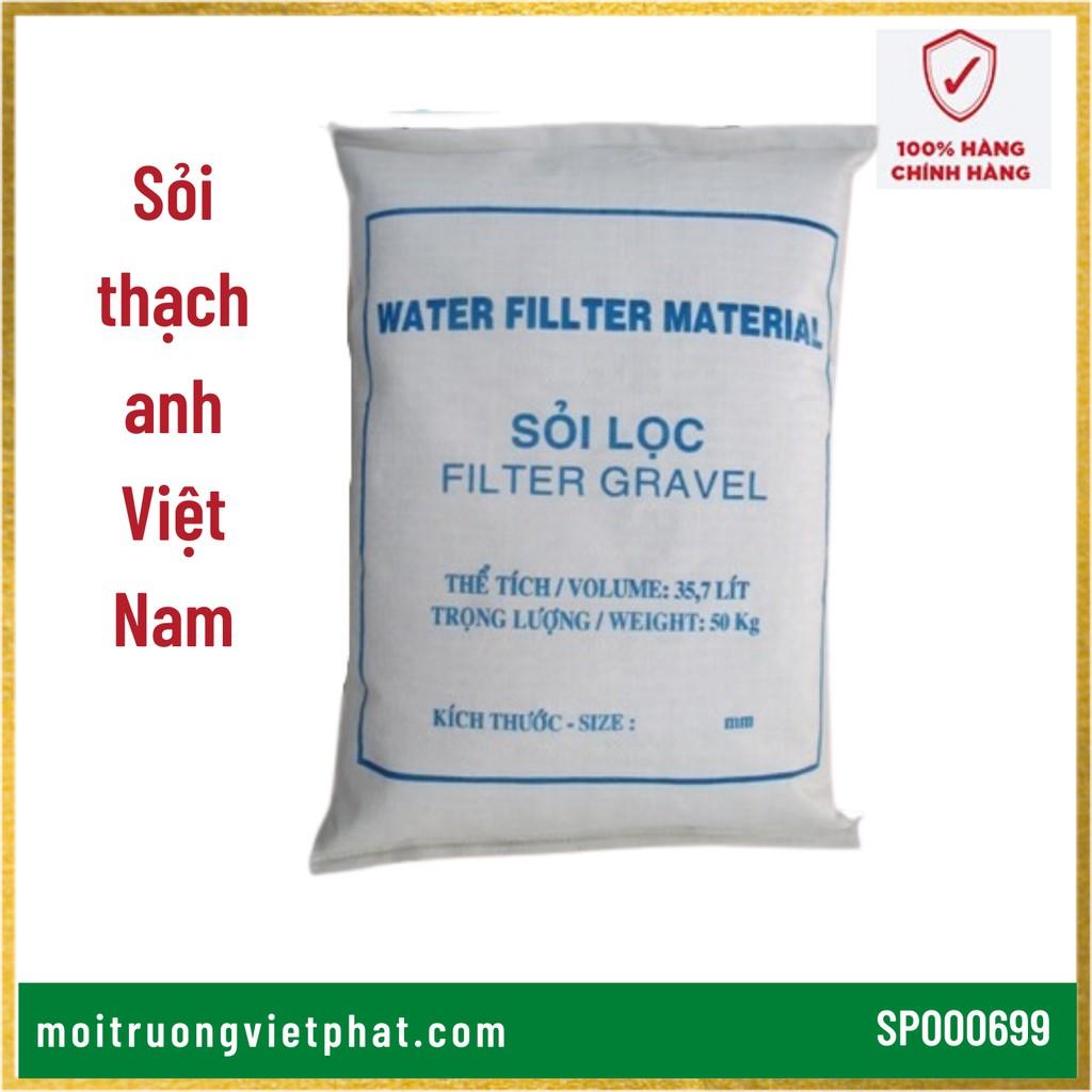 Sỏi thạch anh Việt Nam (Bao 50 kg) lọc nước, trồng cây, nuôi cá