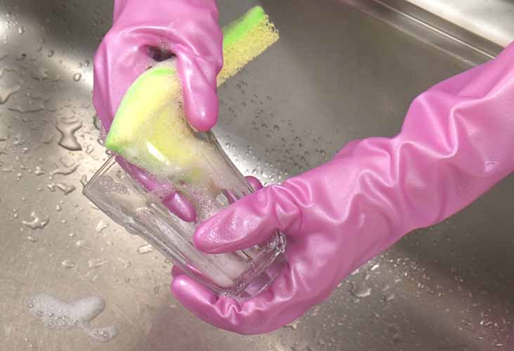Găng tay rửa chén bát biết thở Showa Surutto Nhật Bản không lót