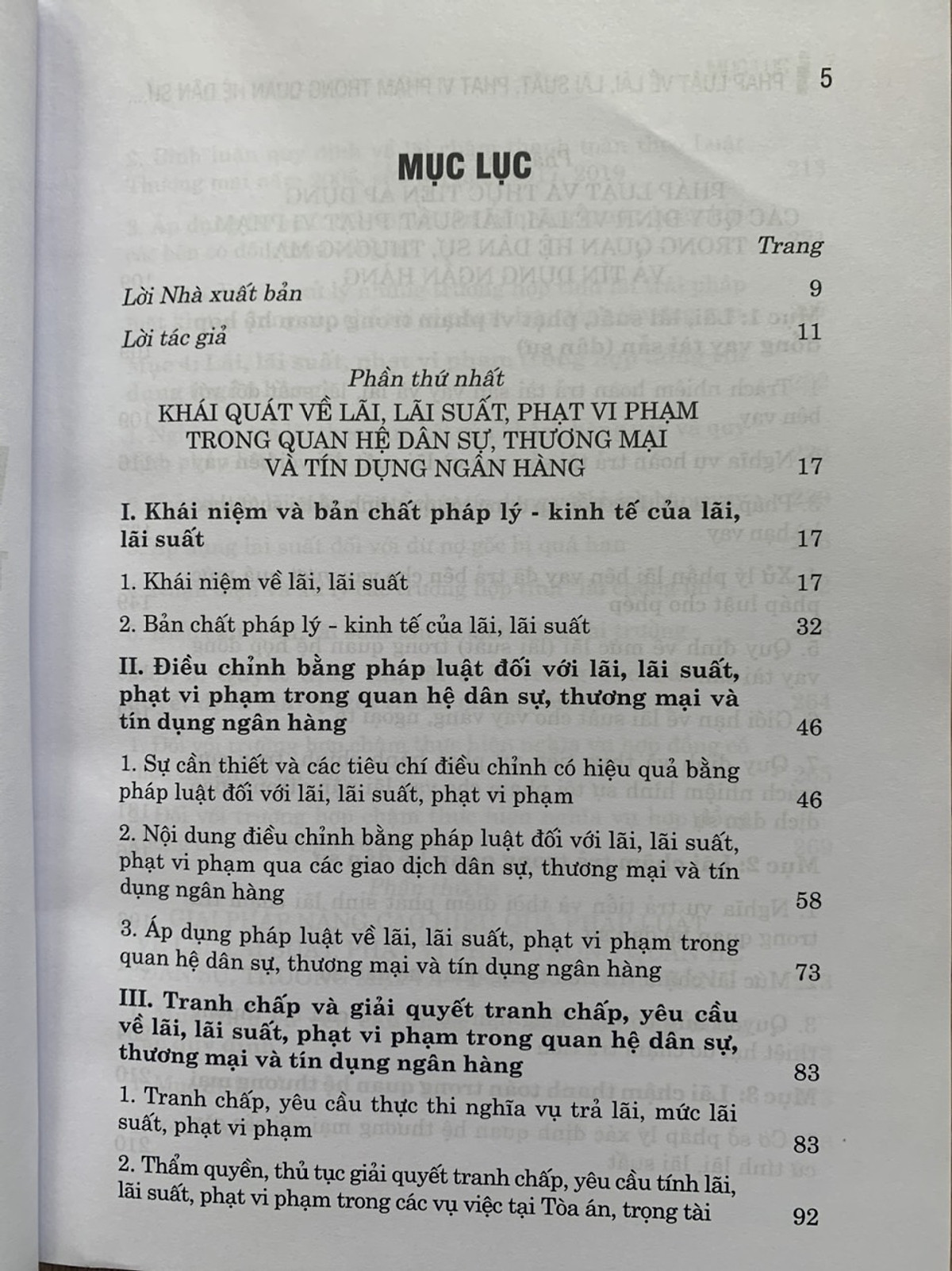 Pháp luật về lãi, lãi suất, phạt vi phạm trong quan hệ dân sự, thương mại và tín dụng ngân hàng