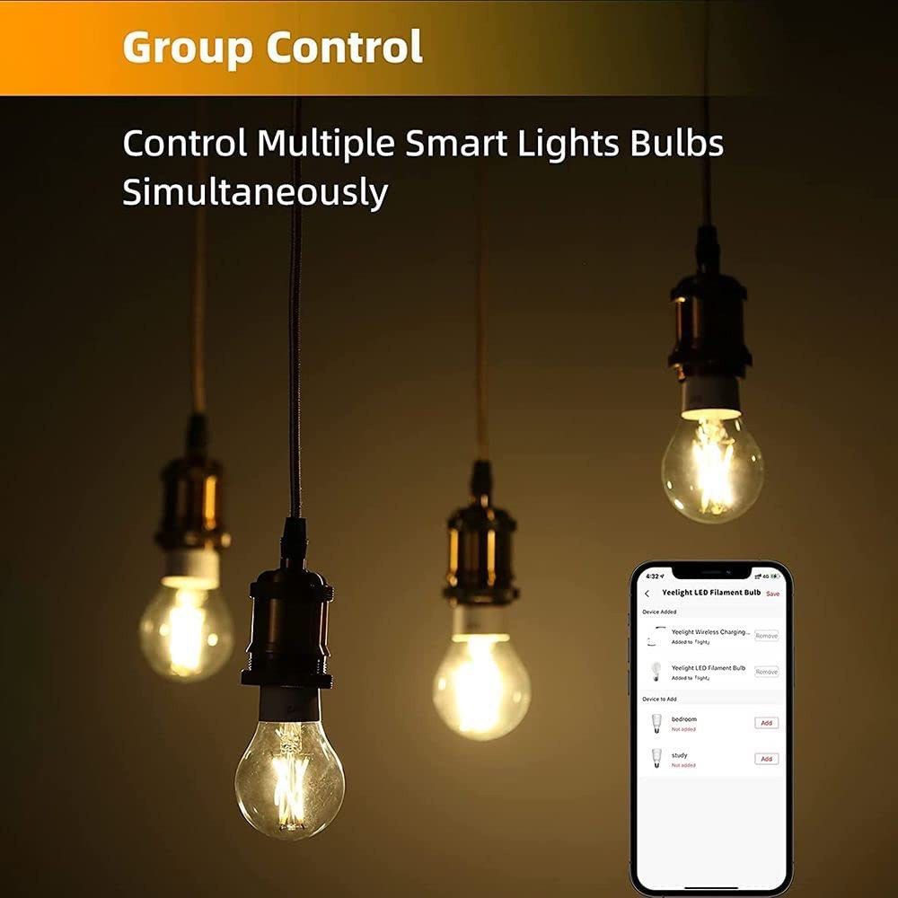 Bóng Đèn Led dây tóc Thông Minh Yeelight Filament Bulb ST64/ YLDP12YL, đui E27 - Hỗ trợ Homekit - Edison vintage