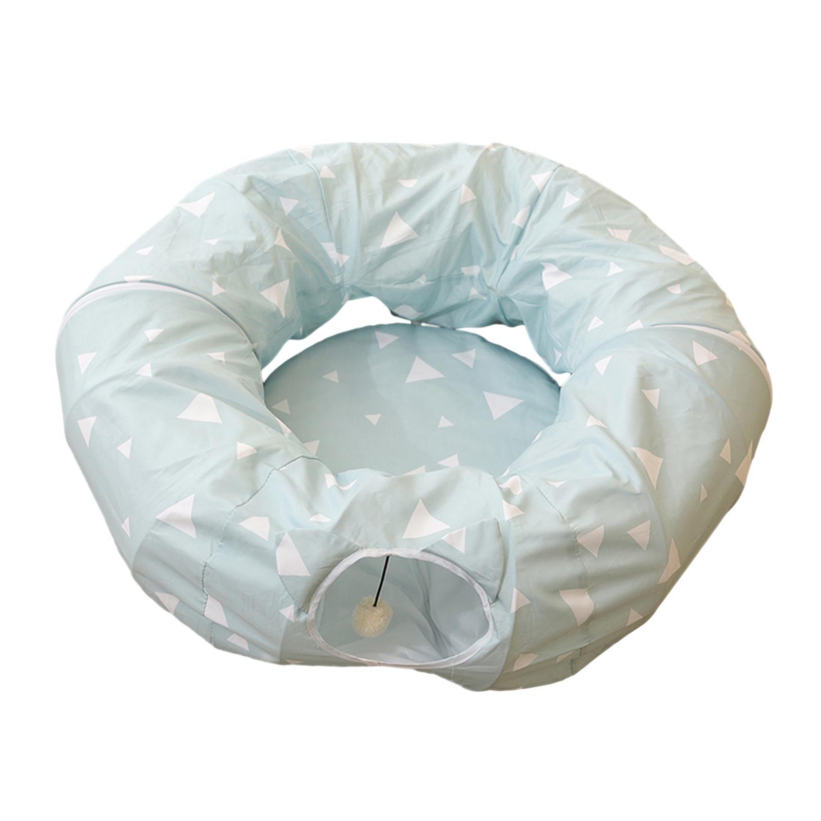 Cat Tunnel Bed Collapsible Cat Interactive Toy for Ferret Rabbit Kitten