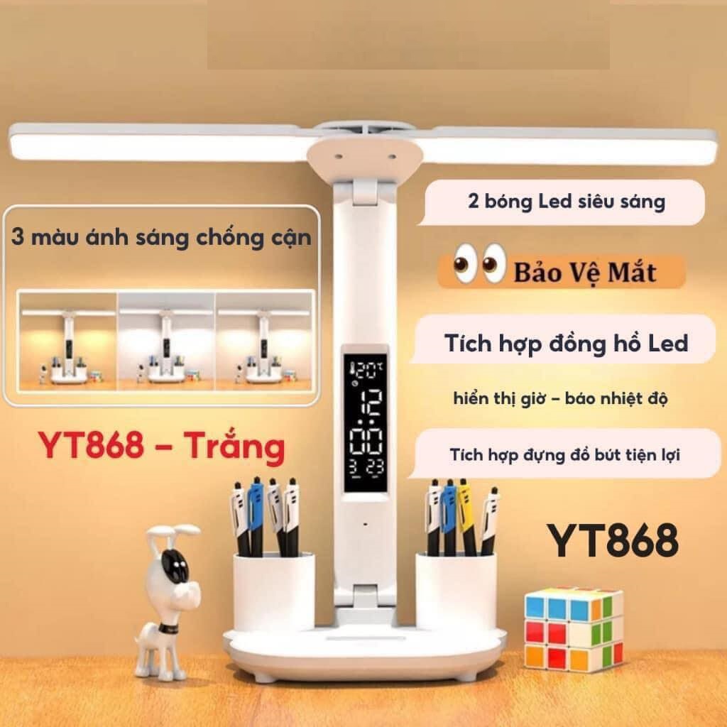 Đèn Học Để Bàn Chống Cận Thị Bảo Vệ Mắt VUA ĐÈN LED - Pin Tích Điện, Cảm Ứng Chỉnh Màu, Chế Độ Sáng