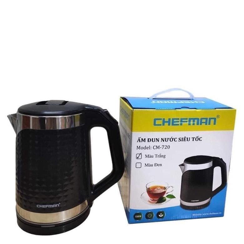 Ấm Siêu Tốc 2l Chính Hãng CHEFMAN CM-720 Cao Cấp - Công Suất 1500W - Hàng Việt Nam Chất Lượng Cao