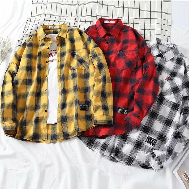 Áo sơ mi tay dài họa tiết sọc thời trang phong cách dành cho nam