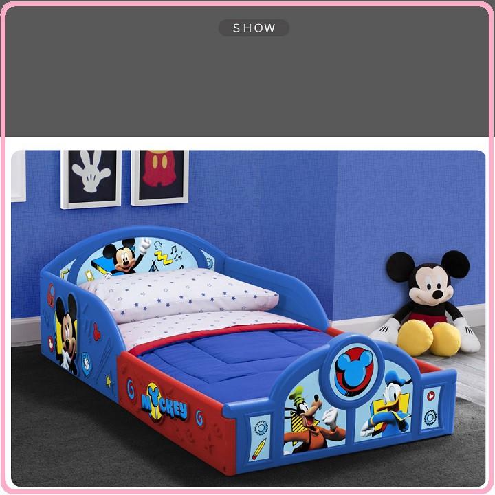 Re0684. 3 Giường ngủ nhựa cho bé kèm đệm hình ô tô, công chúa, Micckey - Giường nhựa cho bé