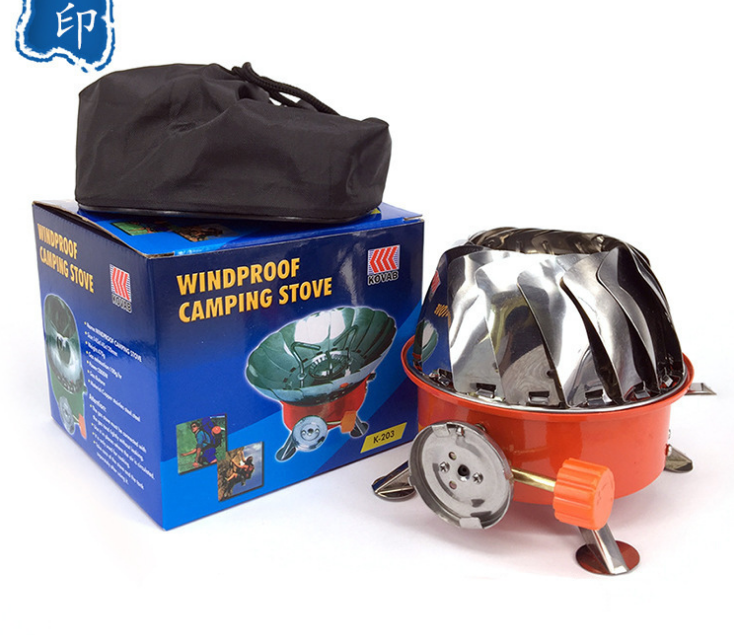 Bếp ga mini camping chống gió, gấp gọn. Tiện dùng cho giã ngoại du lịch.
