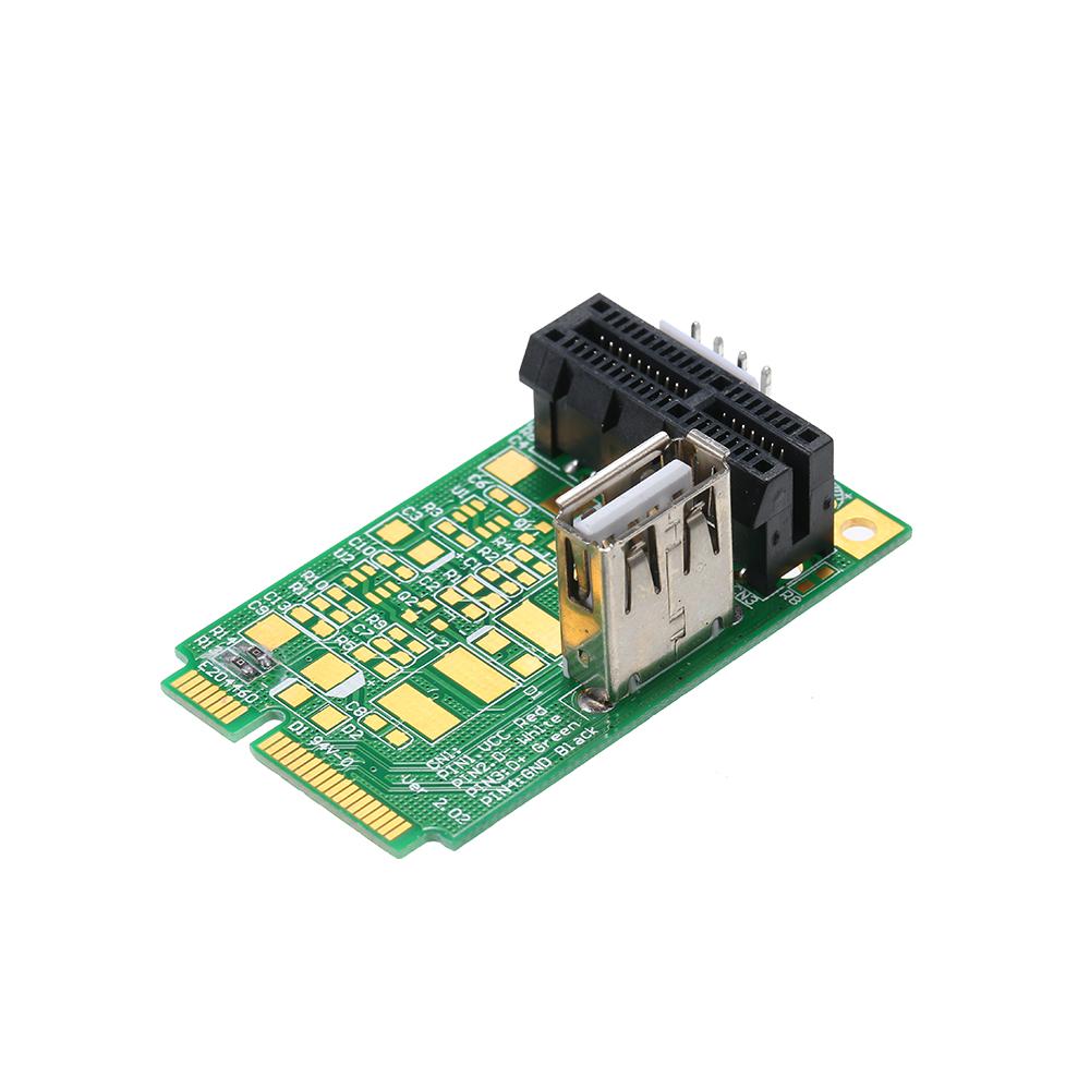 Bộ chuyển đổi Mini PCIe sang PCI Express 4x 8x 16x Slot Riser Card Adapter với cáp nguồn 4 PIN