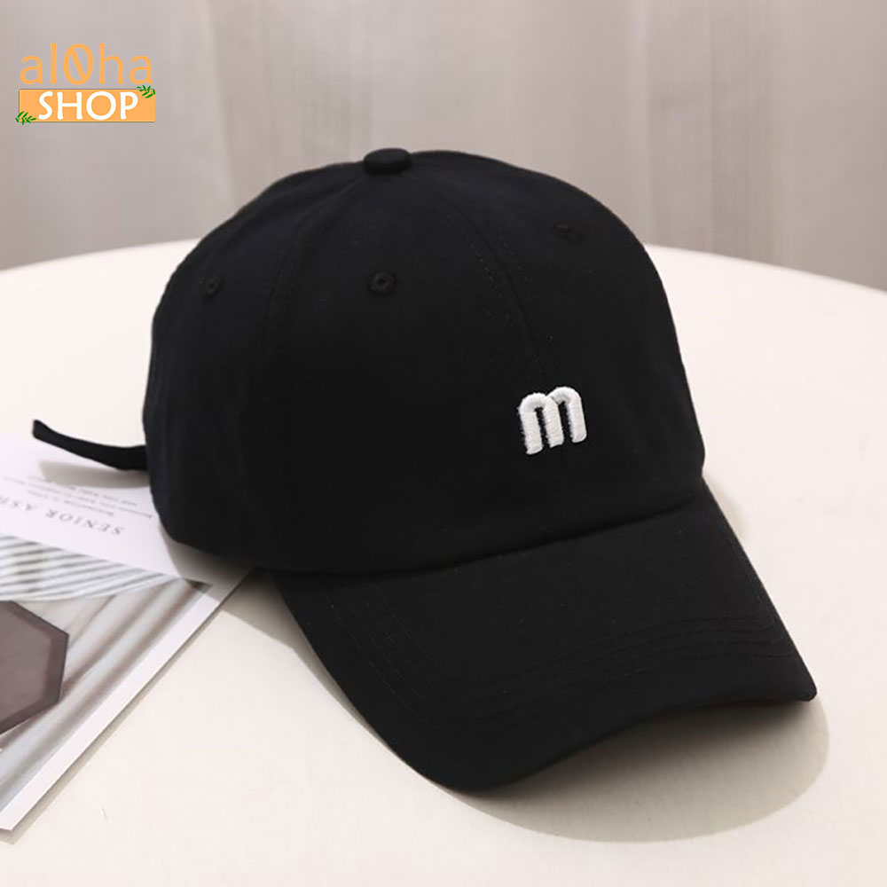 Mũ lưỡi trai chữ M - nón chống nắng unisex nam nữ - al0ha Shop