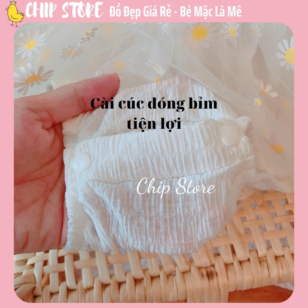 Váy công chúa bé gái sơ sinh ren trắng mềm mại cho bé mặc đầy tháng siêu thôi nôi đáng yêu