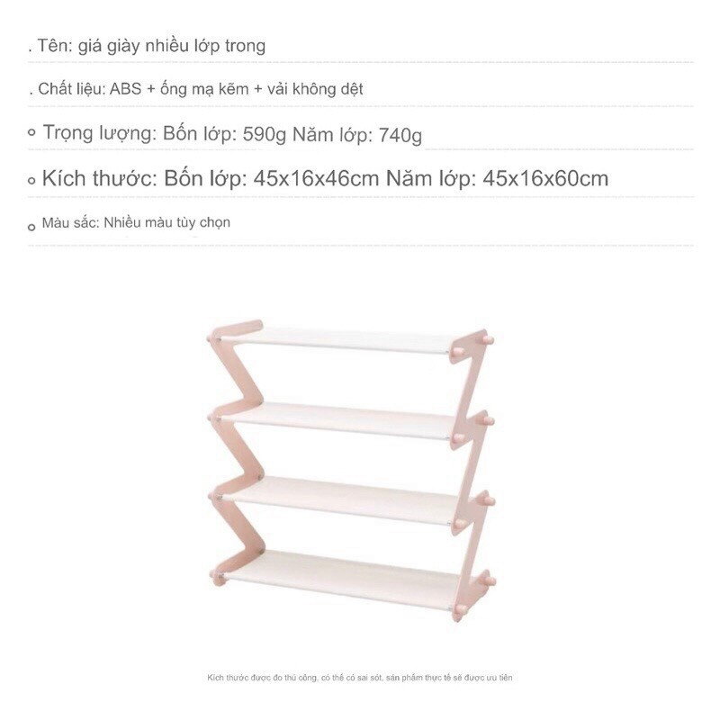 Kệ để giày dép 4 tầng chữ Z